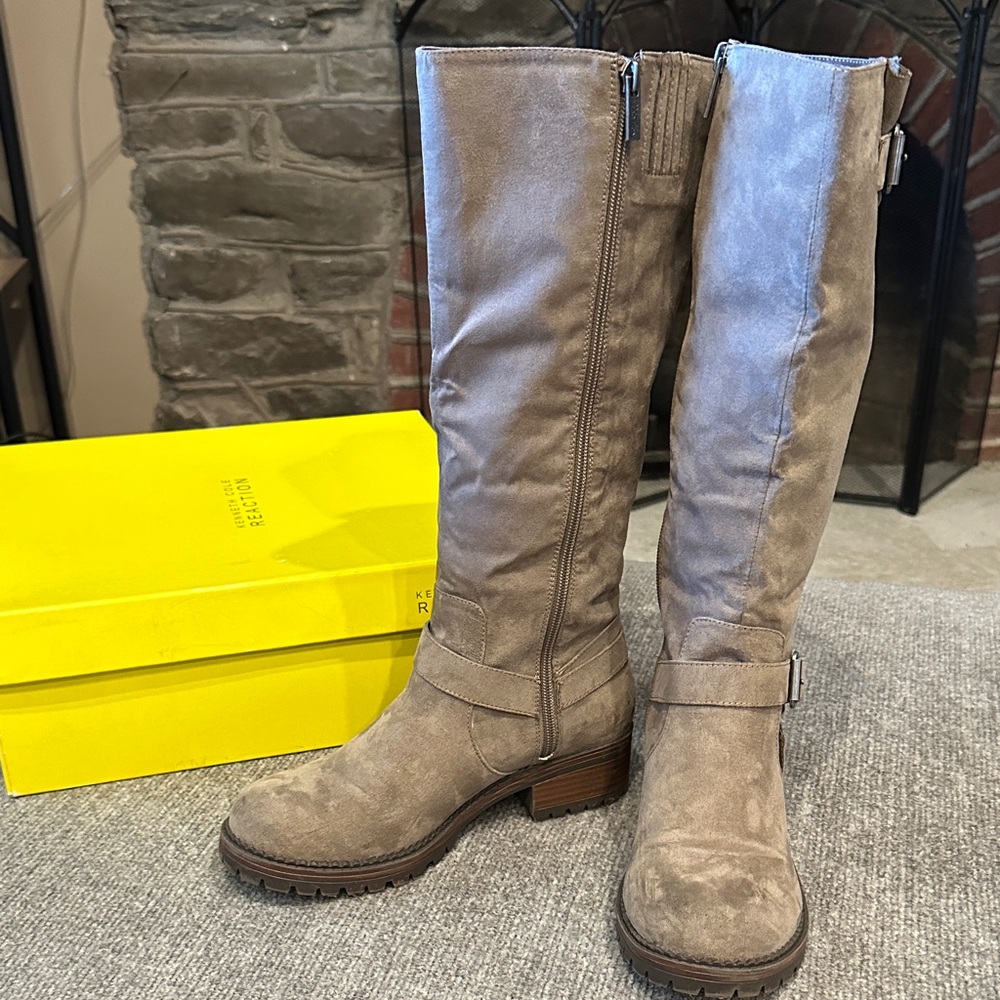 Kenneth Cole Reaction Over the Knee Taupe Boots